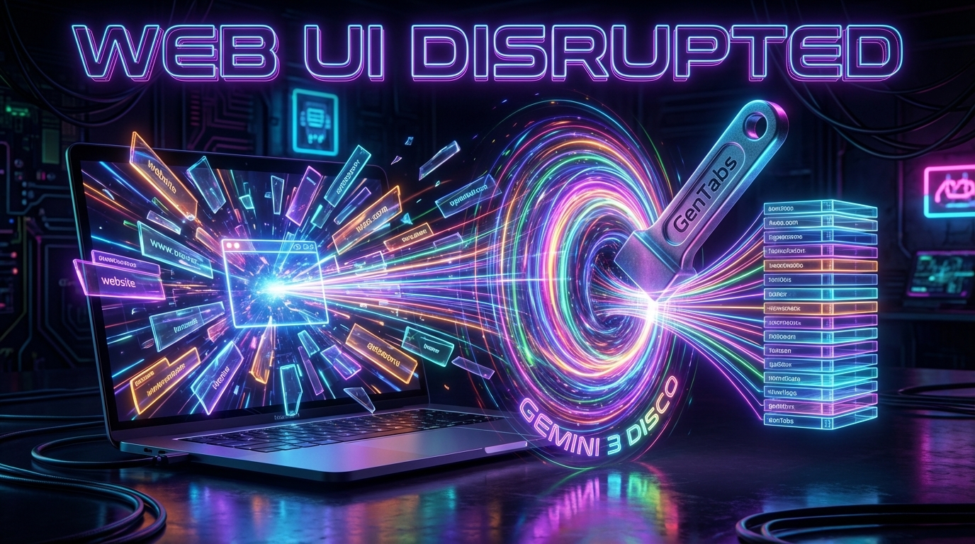 Google Drops Gemini 3 Disco, GenTabs Slays Tab Chaos, Web UI Upended